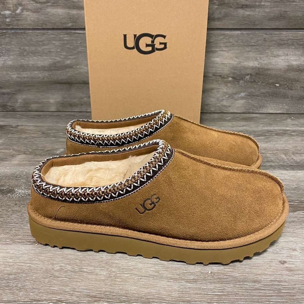UGG | Tasman Slippers In Chestnut Brown NEW In Box - Picture 1 of 11
